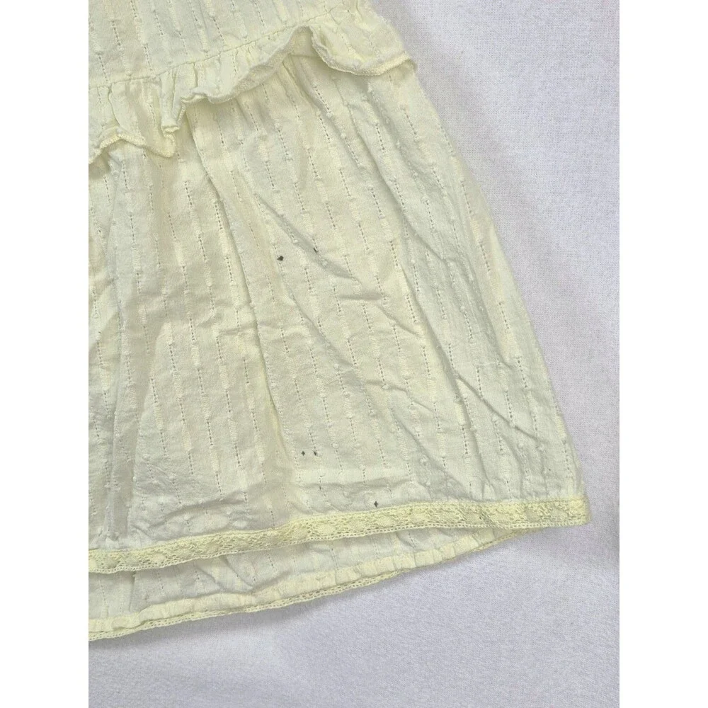 Free People Women Butter Yellow Sundress Tiered Boho Maxi Cottagecore Dress READ - Picture 9 of 9